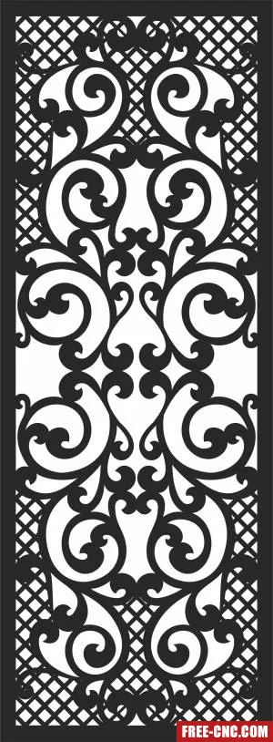 Decorative screen wall screen wall door screen - Free dxf for laser cutting and plasma