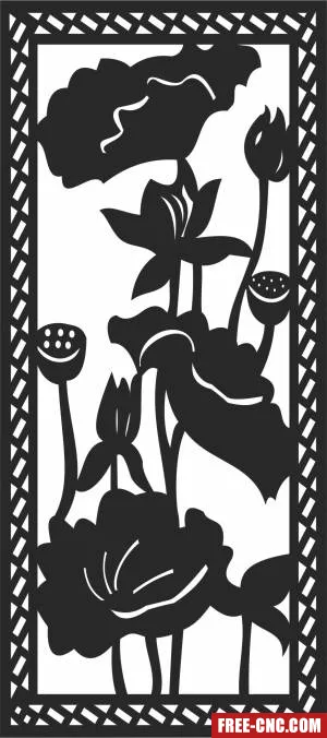 Wall pattern door pattern - Free dxf for laser cutting and plasma