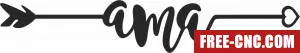 Ama arrow sign - Download free dxf for cnc plasma cutting