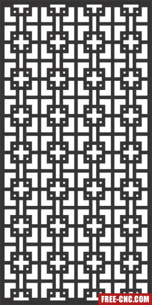 Decorative pattern wall screens panel for doors - free dxf download
