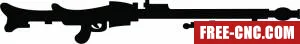 Rifle silhouette - free dxf download