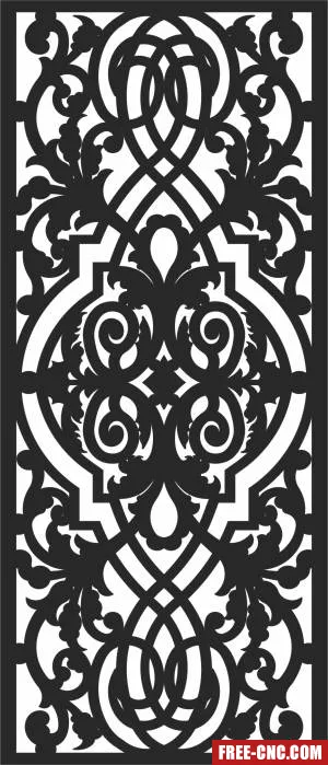 Door wall decorative screen - Free dxf files ready to cut