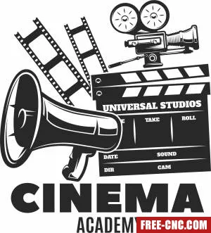 Cinema movies logo sign - Free dxf download