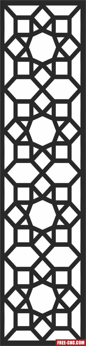 Pattern door decorative screen decorative wall - Free dxf download
