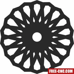 Pattern mandala wall arts - Free dxf for laser cutting and plasma