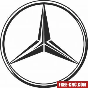 Mercedes benz logo - Free dxf files ready to cut