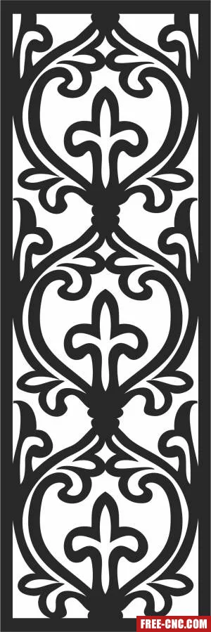 Wall screen pattern door screen - Download free dxf for cnc plasma cutting