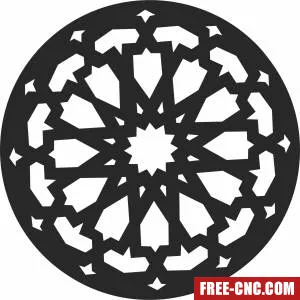 Decorative mandala pattern clipart - Download free dxf for cnc plasma cutting