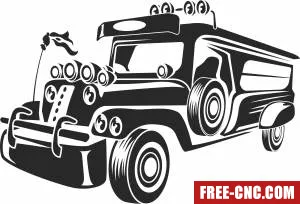 Bus truck clipart - Download free dxf for cnc plasma cutting