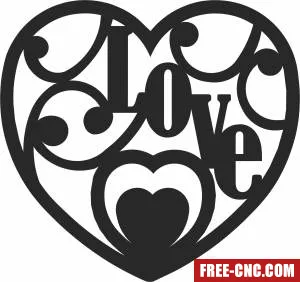 Heart love valentines day gift - Free dxf files ready to cut