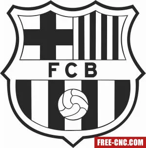 Fc barcelona football club logo - Free dxf for laser cutting and plasma