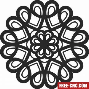 Mandala decorative pattern - Download free dxf for cnc plasma cutting