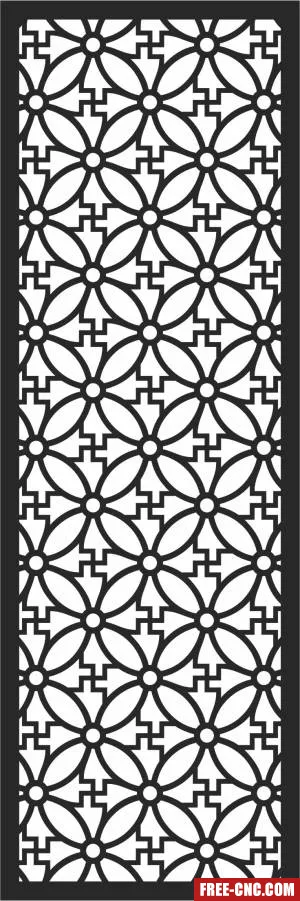Wall screen decorative door pattern - Download free dxf for cnc plasma cutting