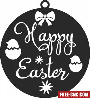 Happy easter egg flowers ornament - Download free dxf for cnc plasma cutting