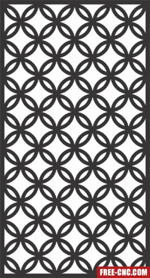 Decorative panels for doors wall screen pattern - free dxf download