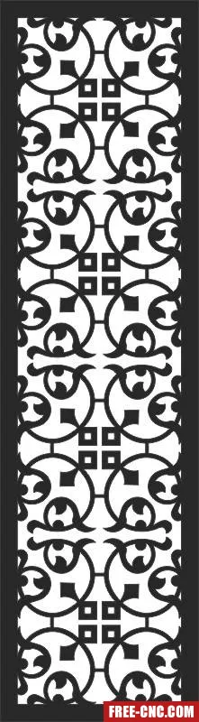 Decorative panels for doors wall screen pattern - free dxf download