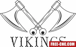 Viking axes cliparts - Free dxf files ready to cut