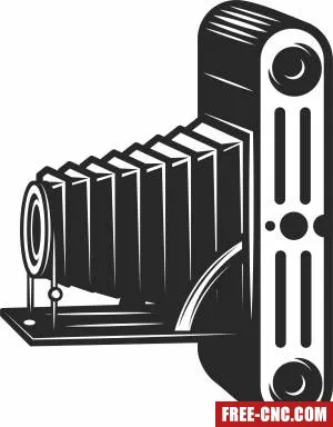 Old retro photocamera - Free dxf download