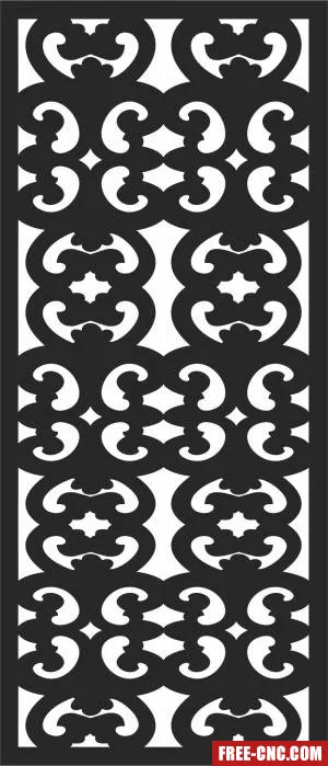 Decorative door screen door wall screen - Free dxf for laser cutting and plasma