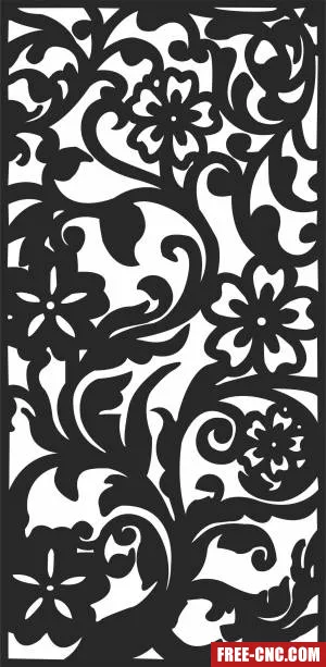 Decorative wall door pattern wall pattern - Download free dxf for cnc plasma cutting