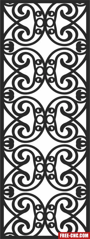 Decorative pattern door wall door wall door - Free dxf download Decorative pattern door wall door wall door - Free dxf download