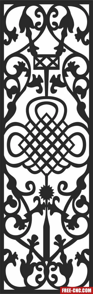 Pattern door pattern wall - Free dxf for laser cutting and plasma
