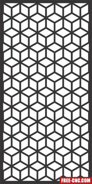 Decorative panel wall separator door pattern - free dxf download Decorative panel wall separator door pattern - free dxf download