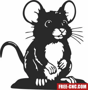 Mouse silhouette clipart - Free dxf download