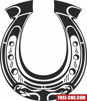 Horseshoe wall sign - Download free dxf for cnc plasma cutting