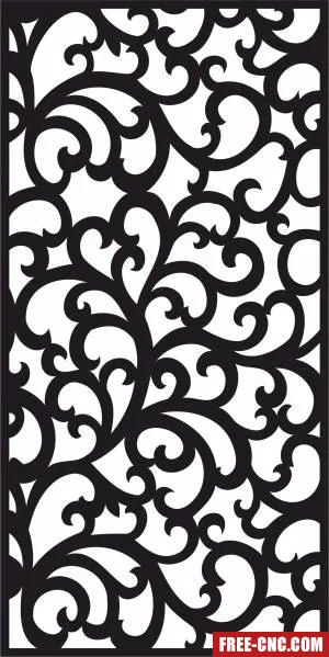Decorative panel door wall screen pattern - Free dxf download Decorative panel door wall screen pattern - Free dxf download