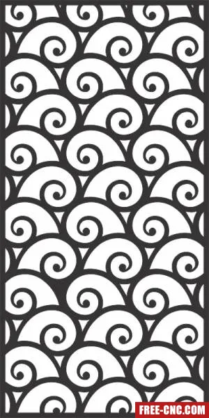 Decorative pattern wall screen panel - free dxf download