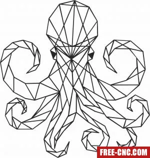 Geometric polygon octopus - Download free dxf for cnc plasma cutting