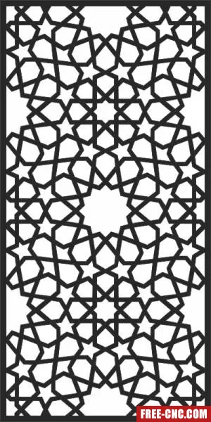 Decorative panel wall separator door pattern - free dxf download