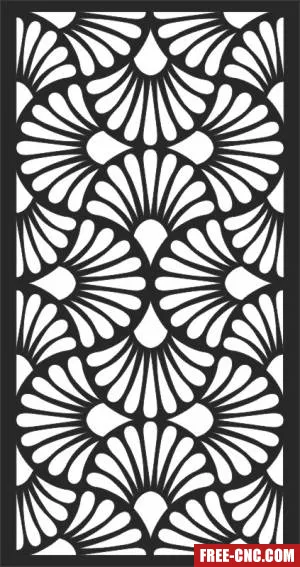 Decorative panel wall separator door pattern - free dxf download