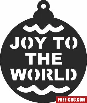 Joy the world christmas decor tree - Free dxf download