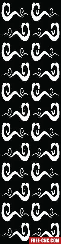 Decorative panel wall separator door pattern - free dxf download