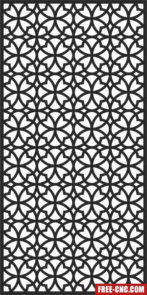 Wall decorative door - Free dxf download