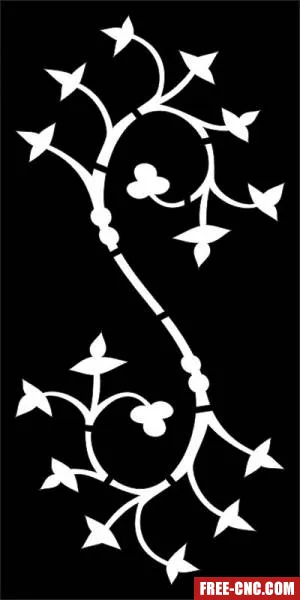 Decorative panels floral gate pattern - free dxf download