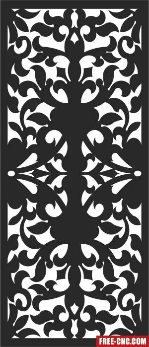 Decorative panel wall screen pattern - Free dxf files ready to cut