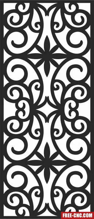 Screen door screen decorative door decorative - Free dxf files ready to cut