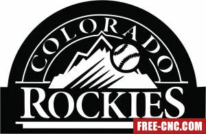 Colorado rockies logo mlb baseball team - free dxf download
