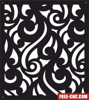 Decorative panel screen pattern wall partition - Download free dxf for cnc plasma cutting