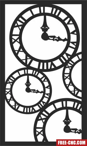 Wall clocks panel - Download free dxf for cnc plasma cutting