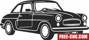 Vintage car clipart - Download free dxf for cnc plasma cutting