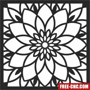 Wall decor sign mandala - Download free dxf for cnc plasma cutting