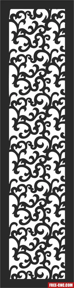 Door pattern screen - Free dxf files ready to cut