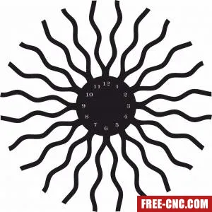 Wall clock art design - free dxf download