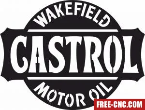 Castrol motor oil logo wakefield retro sign - Download free dxf for cnc plasma cutting