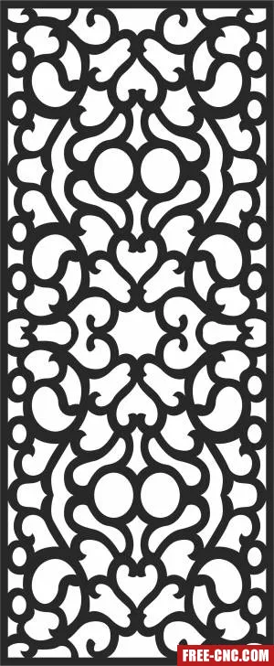 Decorative pattern screen door - Download free dxf for cnc plasma cutting