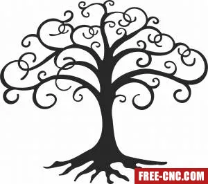 Tree wall decor - Download free dxf for cnc plasma cutting